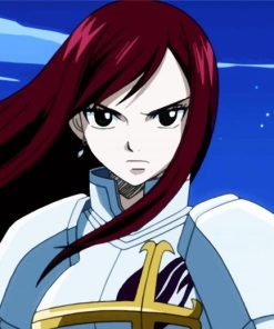 Erza Scarlet Fairy Tail paint by numbers