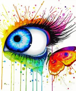 Eye And Butterffly paint by number
