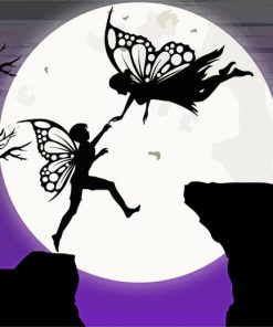 Fairy Fall In Love Silhouette paint by numbers
