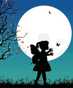 Fairy Girl Silhouette paint by numbers
