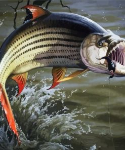 Fishing Tigerfish Art paint by numbers