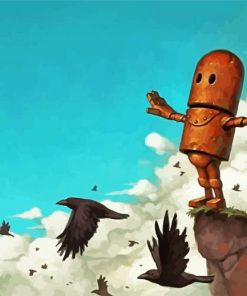 Free Flying Robot Art paint by numbers