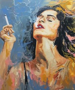 Girl Smoking Art paint by numbers