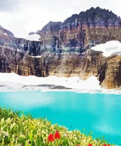 Glacier National Park paint by number