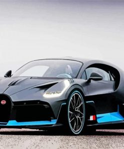 Grey Bugatti Divo paint by number