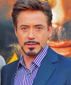 Handsome Robert Downey Jr paint by numbers