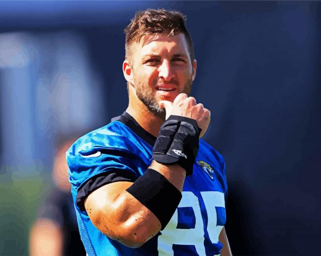 Handsome Tim Tebow pâint by number