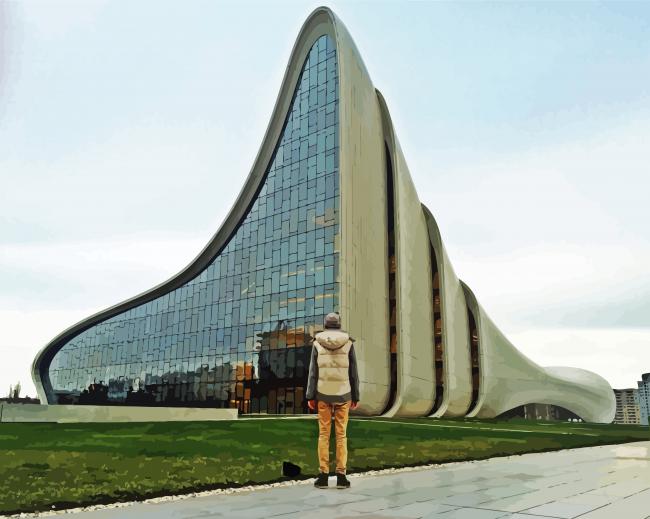 Heydar Aliyev Centre In Baku Azerbaijan paint by number