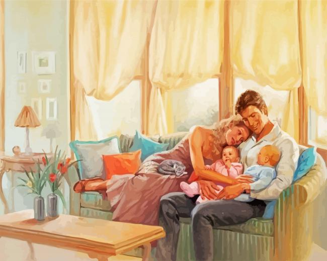 Hhappy Family paint by number