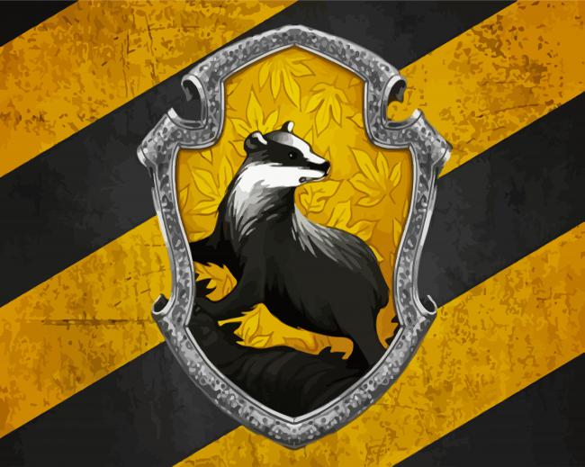 Hufflepuff Logo paint by number