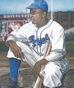 Jackie Robinson Montreal Royals paint by numbers