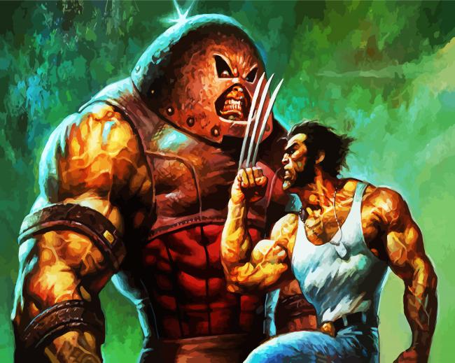 Juggernaut And Wolverine paint by number