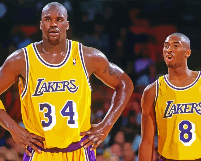 Kobe Bryant And Shaquille O Neal paint by numbers