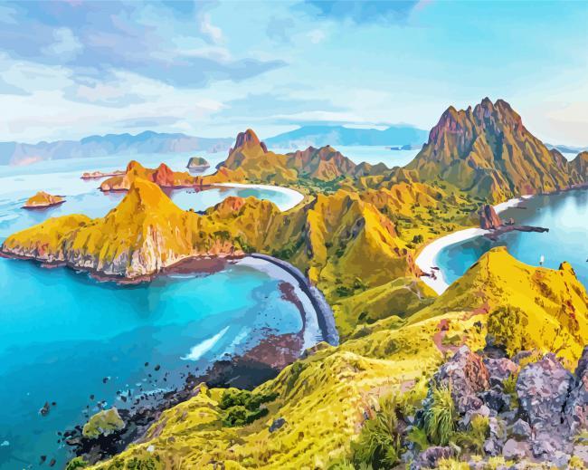 Komodo Island paint by number