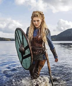 Lagertha Viking Shield paint by number