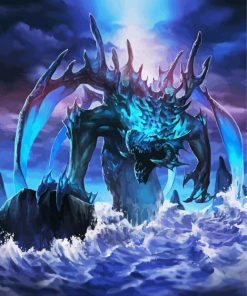 Leviathan Sea Serpent paint by number