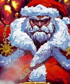 Mad Santa paint by numbers