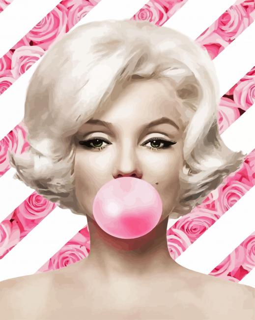 Marlyn Monroe And Bubblegum paint by number