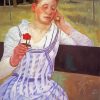 Mary Cassatt Woman With A Red Zinnia paint by numbers