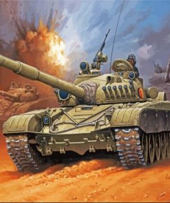 Military Tank Warzone paint by numbers