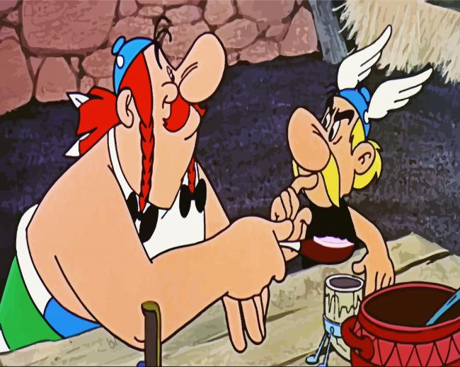 Obelix And Asterix Characters paint by numbers