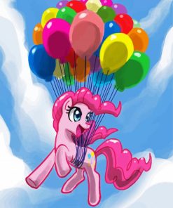 Pinkie Pie With Balloons paint by numbers