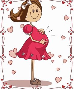 Pregnant Lady Illustration paint by number