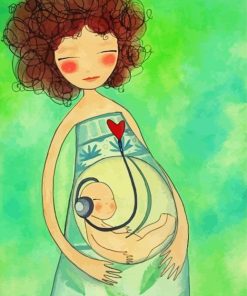 Pregnant Lady Art paint by numbers