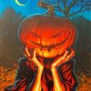 Pumpkin Jack O Lantern Illustration Art paint by number