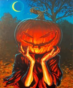 Pumpkin Jack O Lantern Illustration Art paint by number