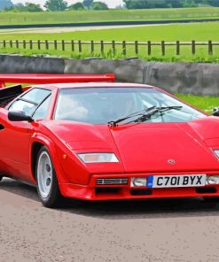 Red Lmborghini Countach 5000 paint by numbers