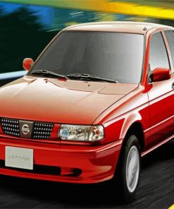 Red Nissan Tsuru Car paint by number