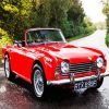 Red Triumph Car paint by number