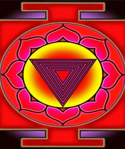 Red Yantra paint by number