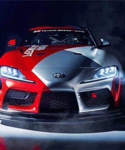 Red And Grey Supra paint by number