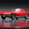 Red Classic Chevrolet Corvette paint by number