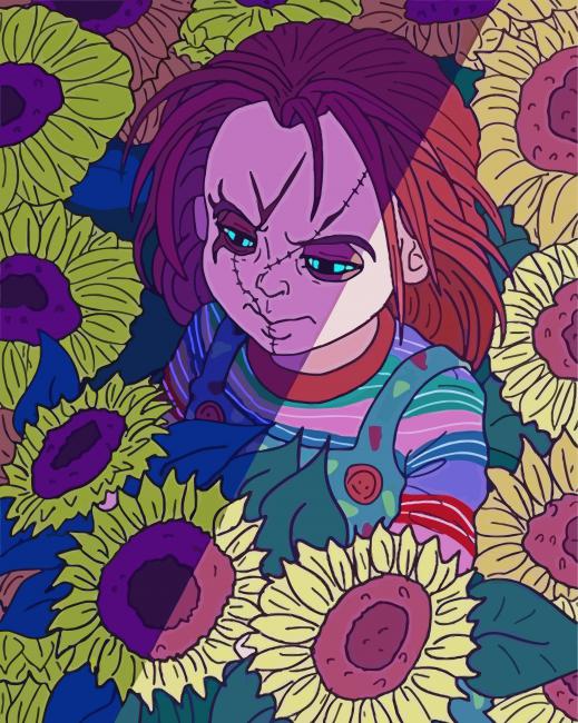 Sad Chucky paint by numbers