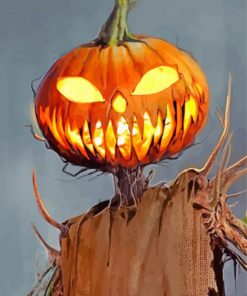 Scary Pumpkin paint by number