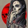 Skull Lady paint by numbers