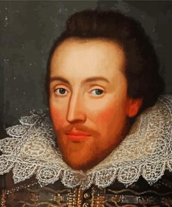 The English Playwright William Shakespeare paint by numbers