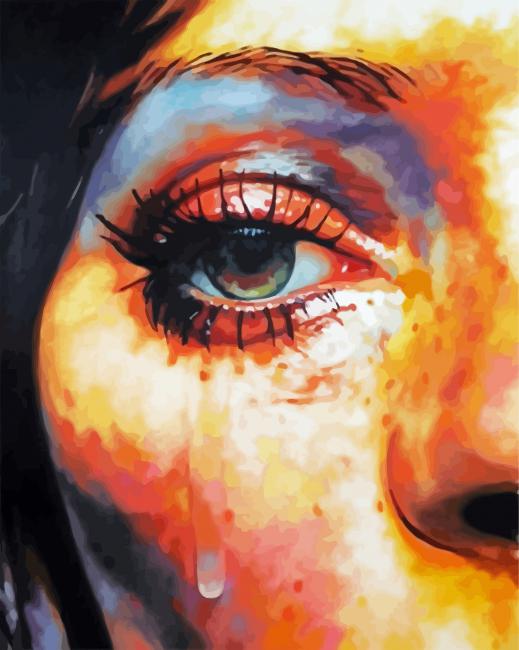 Woman Tears paint by number