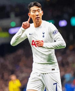 the South korean footballer Son Heung Min paint by numbers