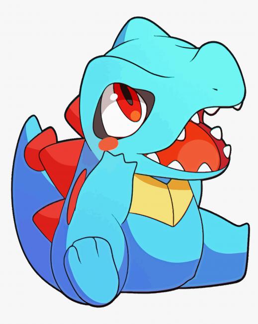 Totodile Pokemon Anime paint by numbers