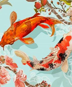 Tropical Koi Fish paint by number
