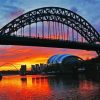 Tyne Bridge At Sunset paint by numbers