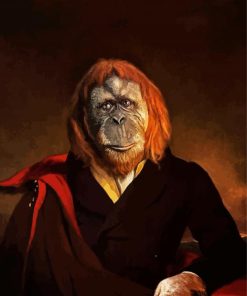 Vintage Orangutan paint by number