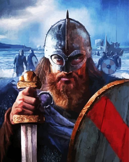 Viking Warrior Art paint by numbers