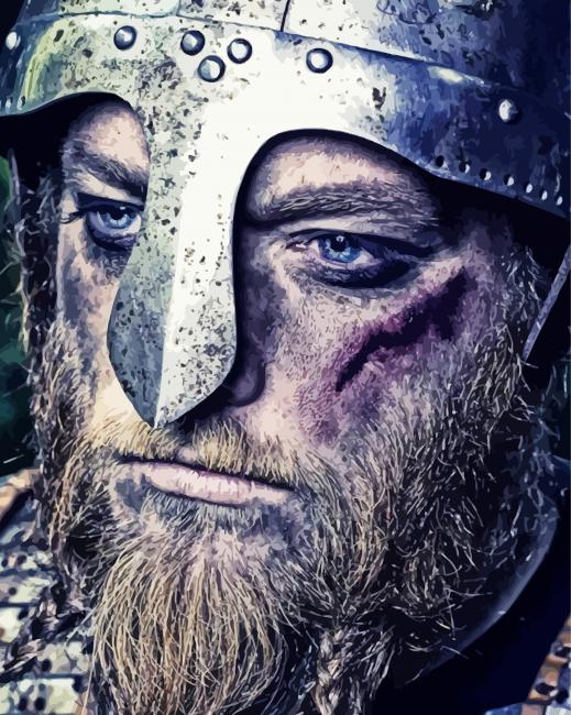 Viking Warrior paint by numbers