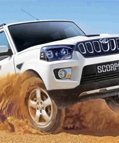 White Scorpio Car paint by numbers
