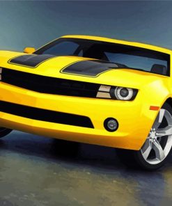 Yellow Chevrolet Camaro paint by numbers